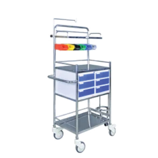 CRASH CART TROLLEY S.S
